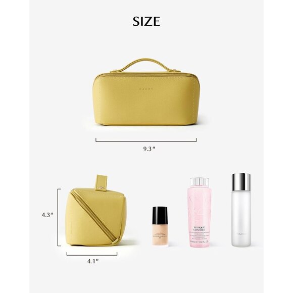 Women AL Green Large Capacity Cosmetic Travel Makeup Waterproof Portable Bag - Picture 4 of 5